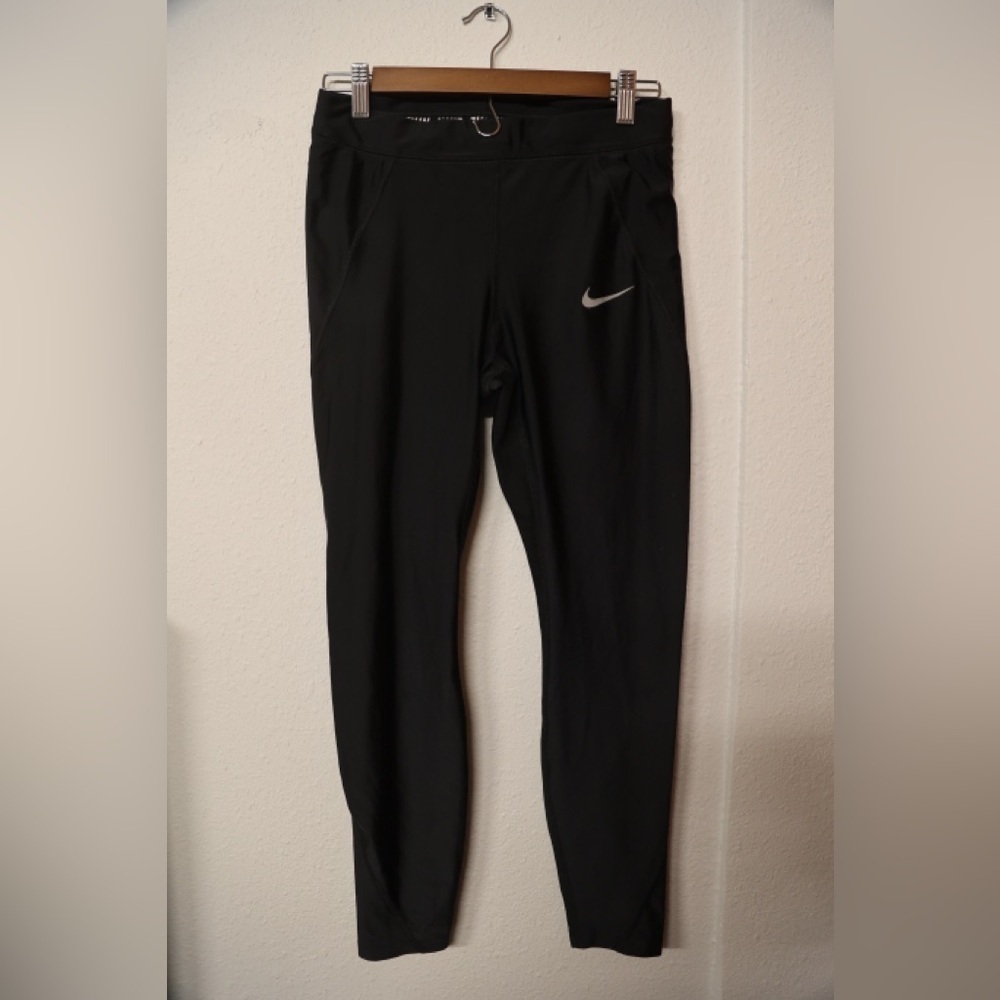 Nike Dri-Fit Black Running Leggings Women’s M — High Rise Training Tights